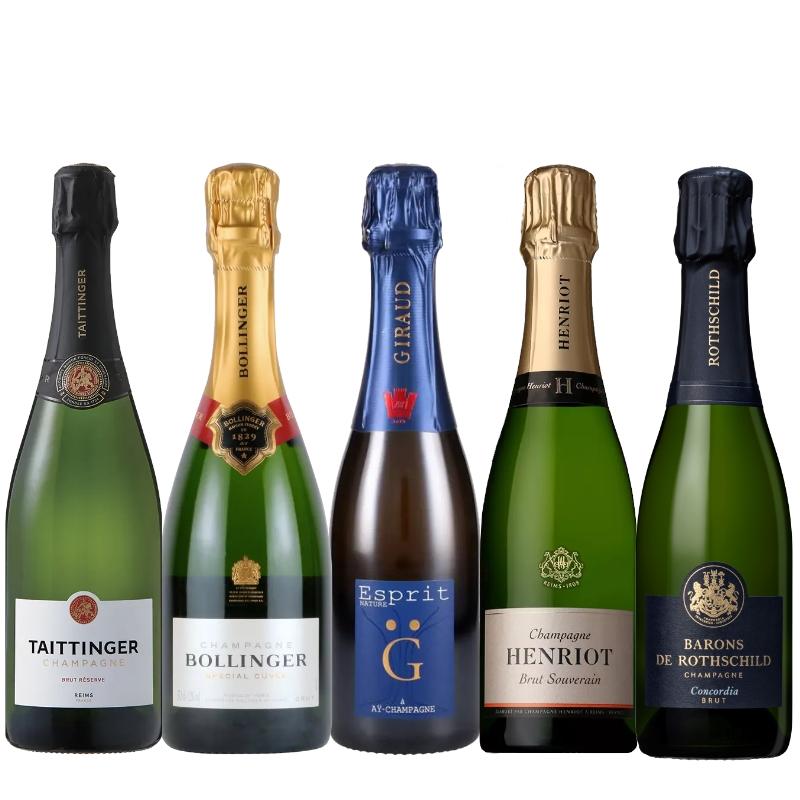 シャンパーニュハーフボトル5本セット